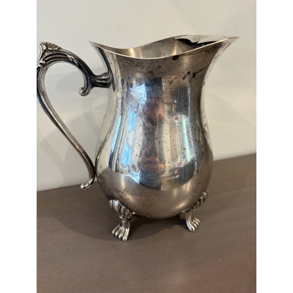 Leonard Silver Plated Pitcher Coffee Tea Pot Footed Antique Ornate fancy elegent - Picture 6 of 13